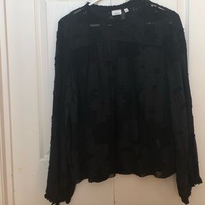 Elegant black lace-detail top